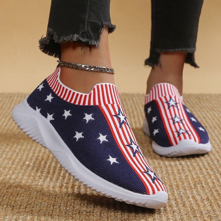 Large Size Flyknit Casual Pumps Women's Fashion XINGX