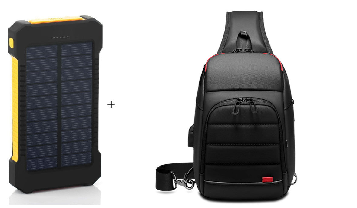 Luces de camping con cargador solar ultrafino universal para teléfono móvil