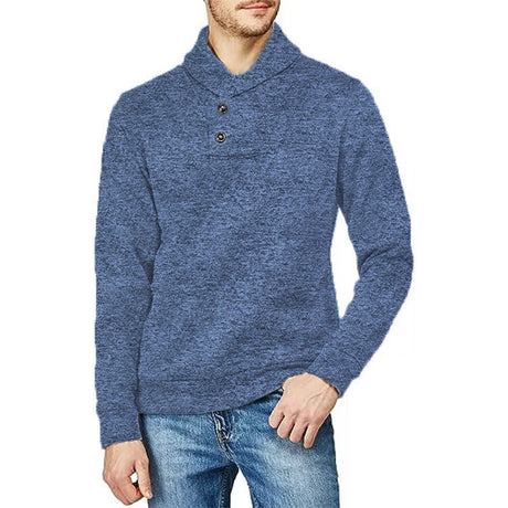 Men's Half Cardigan Loose Leisure Pullover Thin Velvet Sweater