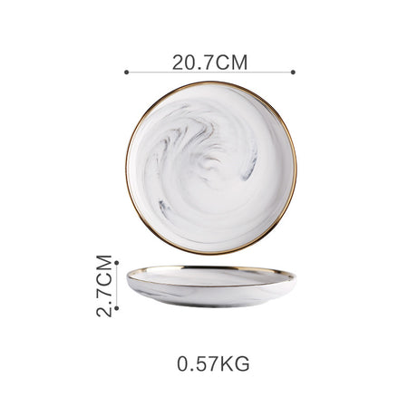 Marble Tableware Bowls Plates Rice