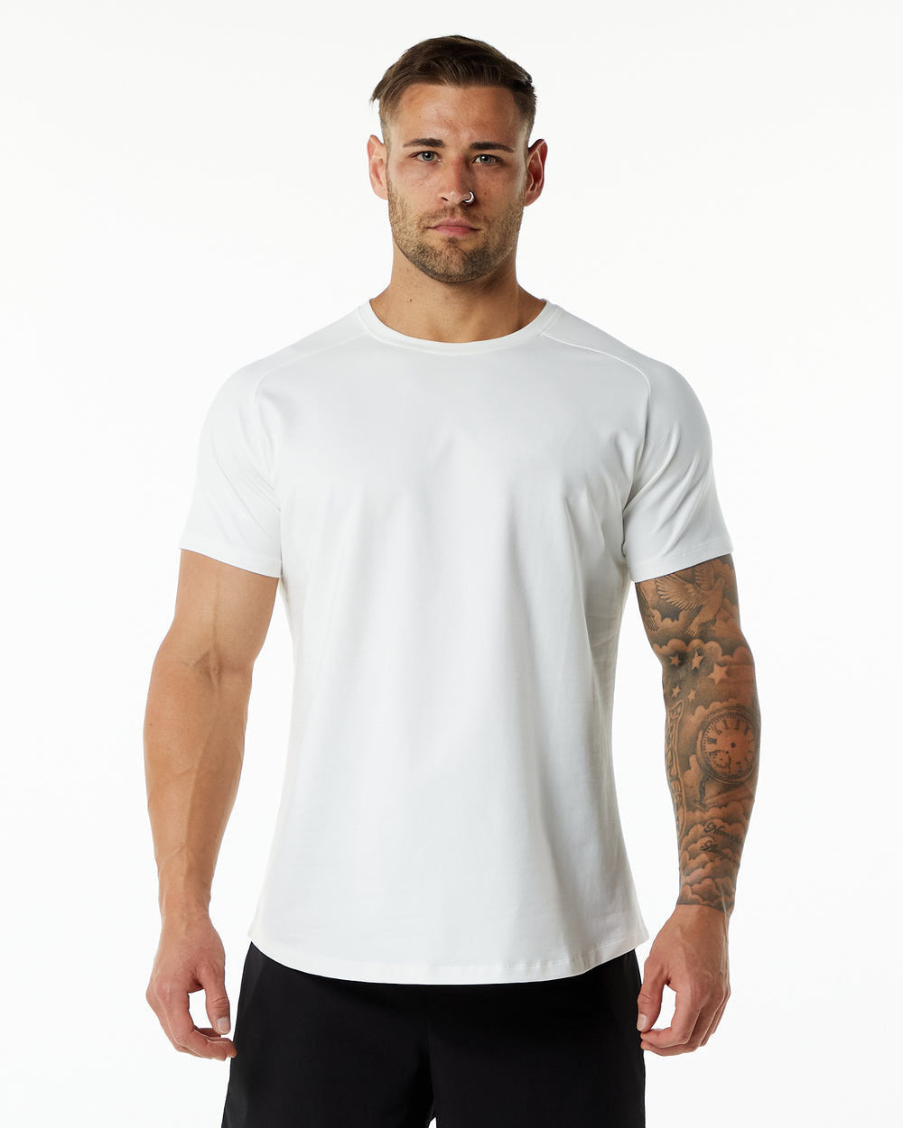 Men's Solid Color Casual Cotton Crew Neck Short Sleeves