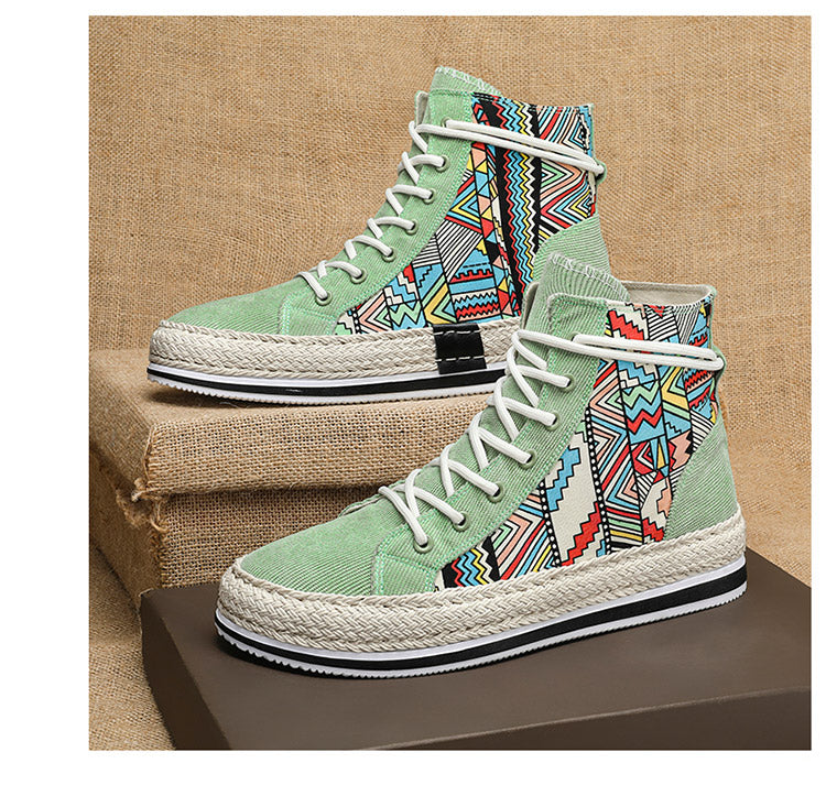 High-top Canvas Casual Board Shoes