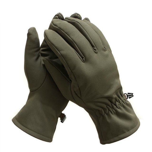 Outdoor Tactics Warm Soft Gloves Shark Leather Camouflage Windproof