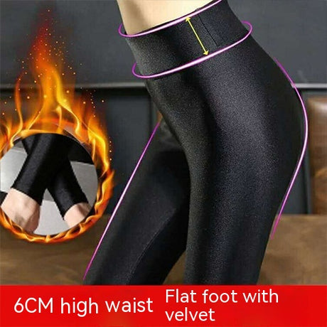 Velvet Padded Leggings Female Outer Wear Thick Warm-keeping Pants