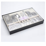 24 PCS Flatware Set Cutlery Dinnerware Spoon Knives Gift Box