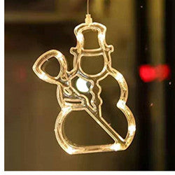 Guirnalda de luces LED navideñas con forma de estrella, cortina de luces para interior, dormitorio, decoración de fiesta en casa, muñeco de nieve, árbol de Navidad, luces navideñas