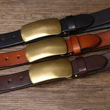 3.3CM Wide And Thick Leather Belt For Men