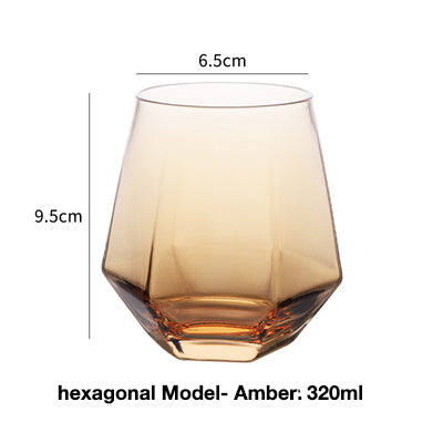 Clear glass cup whiskey glass