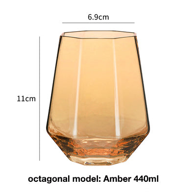 Clear glass cup whiskey glass