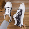 Large Flat Bottomed Graffiti Canvas Shoes For Women