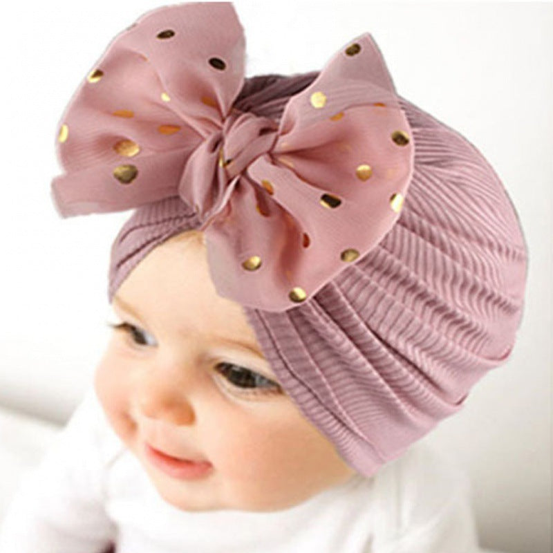 Children's Bow Knot Pullover Hat Baotou