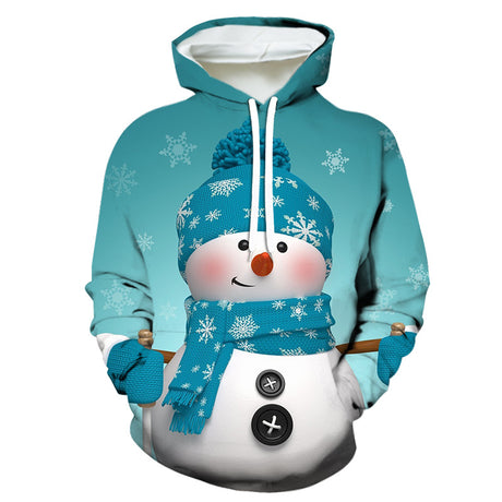 Men's And Women's Fashion Casual 3D Printing Hooded Pullover