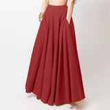 Plus Size Women's Solid Color Half-length Pleated Skirt