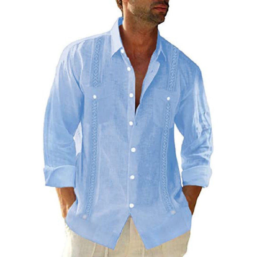 Fashion Short Sleeve Linen Shirt