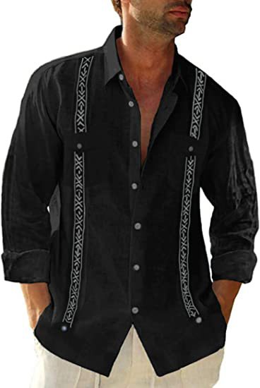 Camisa De Lino De Manga Corta De Moda