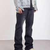 Washed White Distressed Skinny Jeans For Men