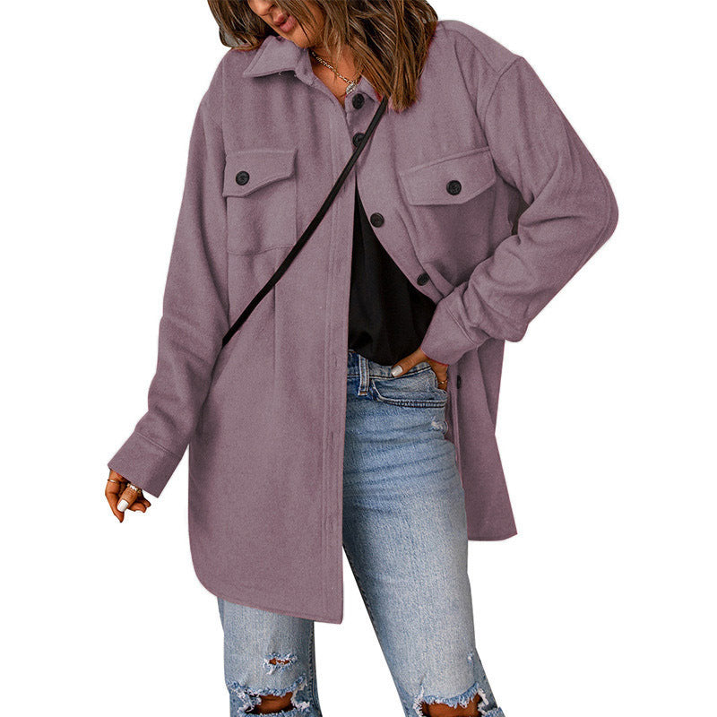 Fashion Casual Woolen Coat Women