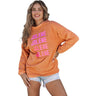 Hour Round Neck Letter Print Pullover Women's Sweater Base