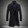 2021 Autumn And Winter New Mens Solid Color Casual Business Woolen Coats