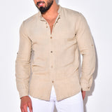 Men's Fashion Cotton And Linen Casual Shirt