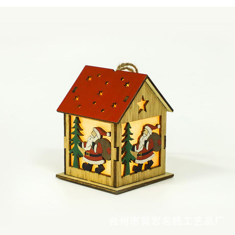 Decorative Festive Luminous Wooden Pendants