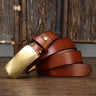 3.3CM Wide And Thick Leather Belt For Men