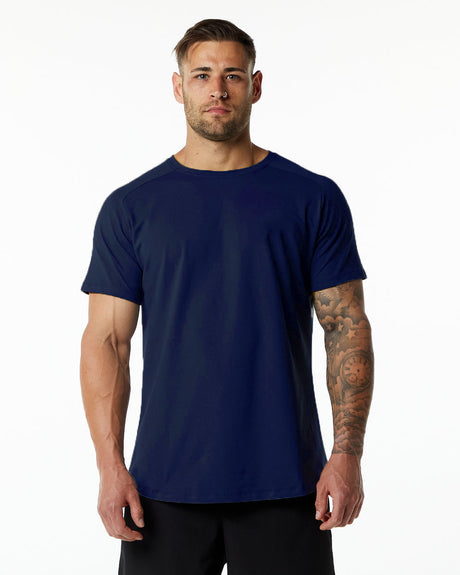 Men's Solid Color Casual Cotton Crew Neck Short Sleeves