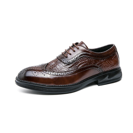 Men's British Dress Crocodile Oxford Shoes