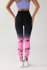 Gradient Tie-dye Yoga Seamless Female Running Workout Pants