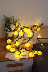 LED Light String Simulation Green Leaf Vine