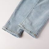 European And American High Street Jeans Patch Ripped