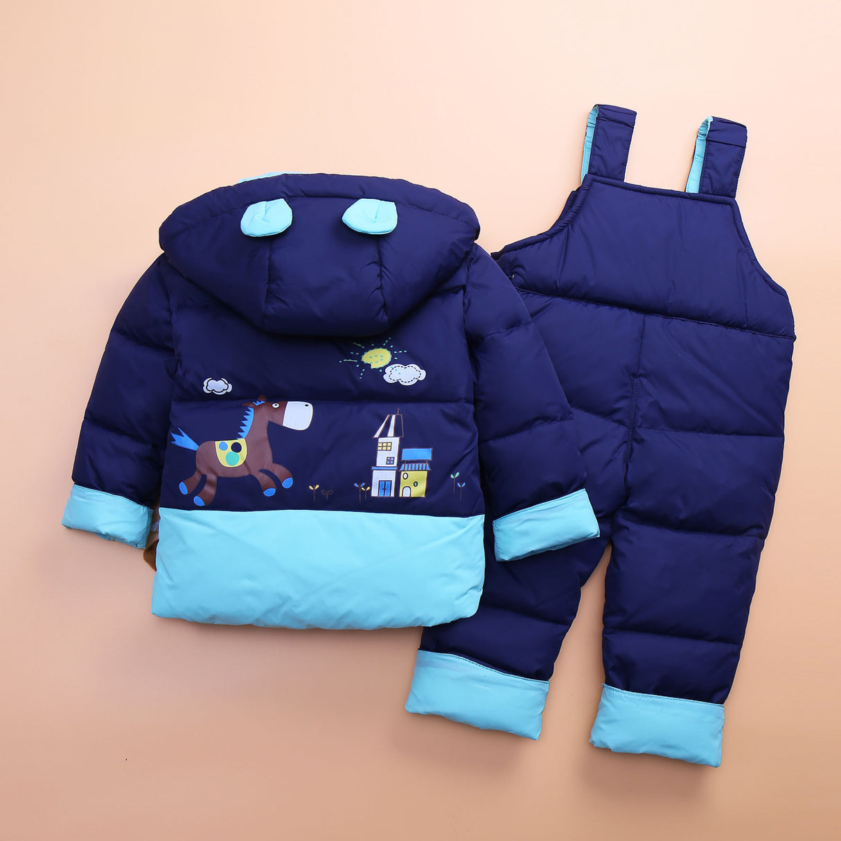 Traje casual de chaqueta gruesa para niños