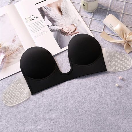 Deep U Invisible Bra Without Strap Side Wings