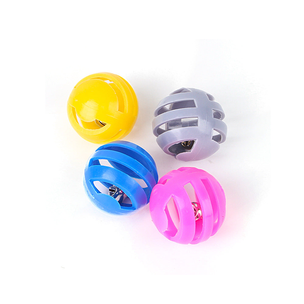 Pet Cat Toy Color Plastic Bell Ball