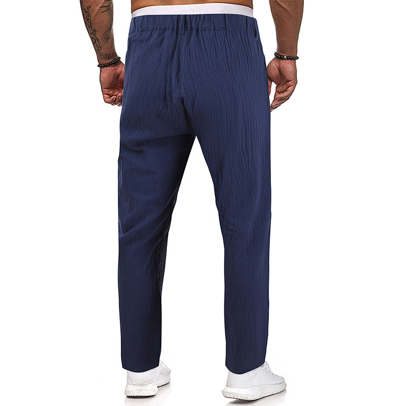 Solid Color Men's Casual Trousers