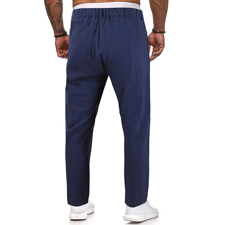 Solid Color Men's Casual Trousers