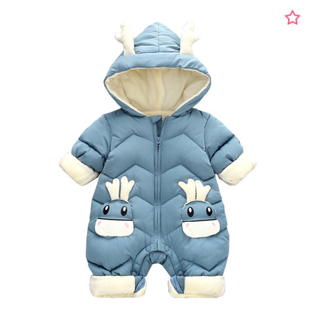 Traje de nieve de invierno para bebé, mono grueso de terciopelo para bebés de 0 a 3 años, pelele para recién nacido, ropa para niña, monos, abrigo para niño pequeño