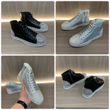 Men's Spring And Autumn New High Top Fashion Hot Diamond Casual Board Shoes