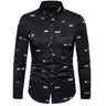 Autumn Men's Plaid & Printed Long-sleeved Shirt