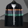 Men's Fall Lapels Color Matching Cardigan Sweater Coat