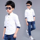 Children's White Shirts In The Big Boys Slim Thin Shirt Trend