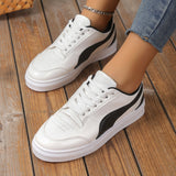 Women's Fashion Casual Multicolor Platform Lace-up Board Shoes