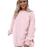 Hour Round Neck Letter Print Pullover Women's Sweater Base