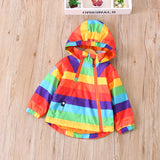 Kids Rainbow Hooded Coat