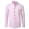 Camisa de fuerza elástica completa para hombre, camisa fina de negocios Simple antiarrugas, sin planchar, para hombre