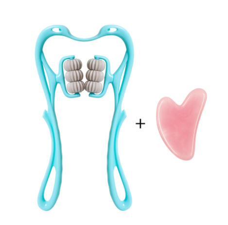 Masajeador de cuello de seis ruedas Manual multifuncional, herramienta de masaje con rodillo para aliviar el masaje