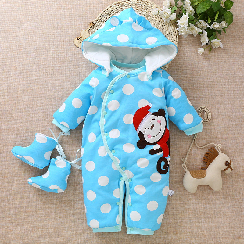 Warm Thick Baby Jumpsuit Newborn Climb Clothes