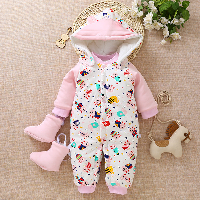 Warm Thick Baby Jumpsuit Newborn Climb Clothes