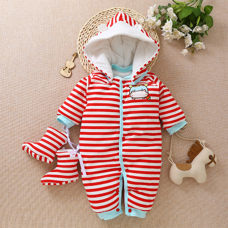 Warm Thick Baby Jumpsuit Newborn Climb Clothes