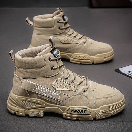 New Casual Outdoor Work Boots Fashion Men's Fashion British High Top